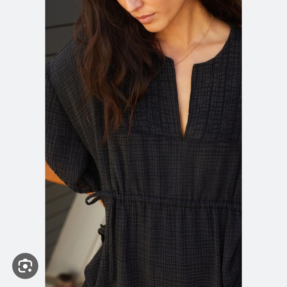 RUFFLED COVER-UP MINI DRESS - Picture 3 of 10